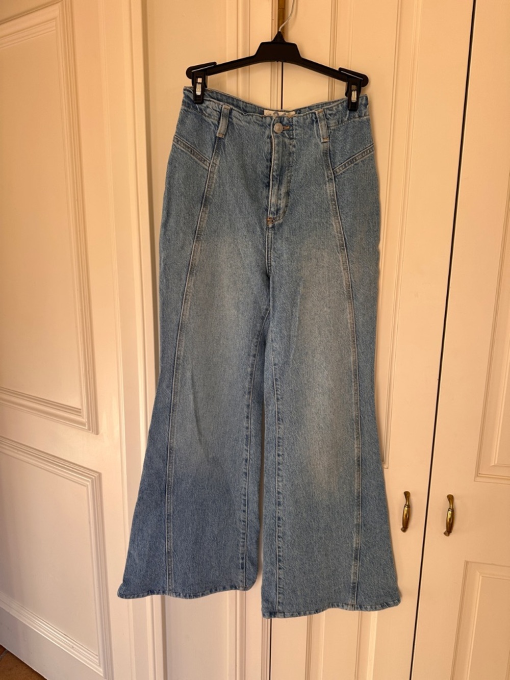 We The Free Light Blue Flare Wide-Leg Jeans
